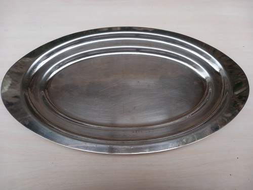 Grand plat ovale - , inox