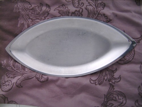 Plat ovale inox massif - plat,
